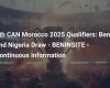 5° Qualificazioni CAN Marocco 2025: sorteggio Benin e Nigeria – BENINSITE – Informazioni continue