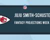 JuJu Smith-Schuster Fantasy Settimana 11: Proiezioni vs. Fatture, Punti e Statistiche, Inizia o Siediti