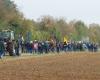 Almeno 700 manifestanti anti-bacino si sono riuniti a Saint-Sauvant, a Vienne