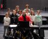 i bambini dell’asilo provano con la Big Band 65 di Tarbes