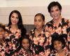 Kim Kardashian posa con i suoi 4 figli