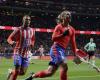 Vista dal Fondo Sur: Antoine Griezmann dell'Atlético Madrid è più clinico che mai