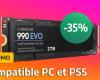 Promo SSD: compatibile con PC e PS5, il Samsung 990 Evo 2 TB è disponibile con una promozione del 35% sul suo prezzo!