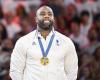 Teddy Riner con i Blues al Grande Slam di Parigi all'inizio di febbraio