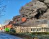 Grave incendio a Punch a Hamont: la polizia chiude le strade, pennacchio di fumo visibile da lontano (Hamont-Achel)