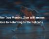 Dopo due mesi, Zion Williamson era vicino al ritorno ai Pelicans