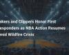 Lakers e Clippers rendono omaggio ai primi soccorritori mentre l’azione NBA riprende in mezzo alla crisi degli incendi