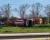 un camion si ribalta vicino all’aeroporto di Bastia